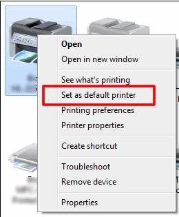 Set as Default Printer