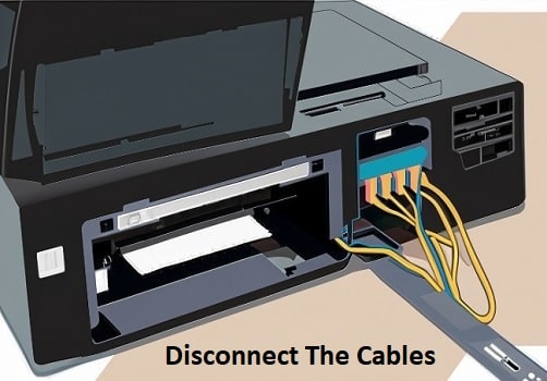 Disconnect The Cables Between The Printer and Computer