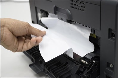 Removing Stuck Paper From The Printer