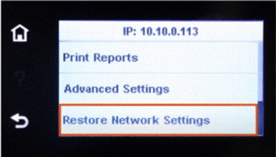 Network Settings HP Printer